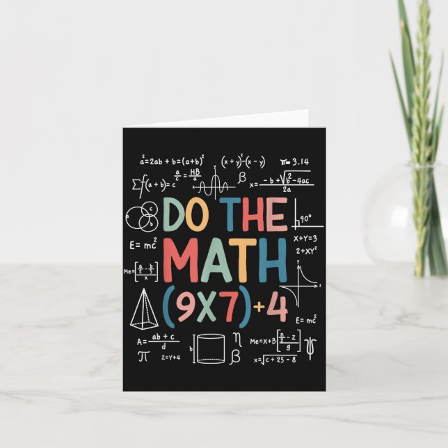 Carte Do The Math 67 Meme Funny Six Seven Math Teacher M (Devant)