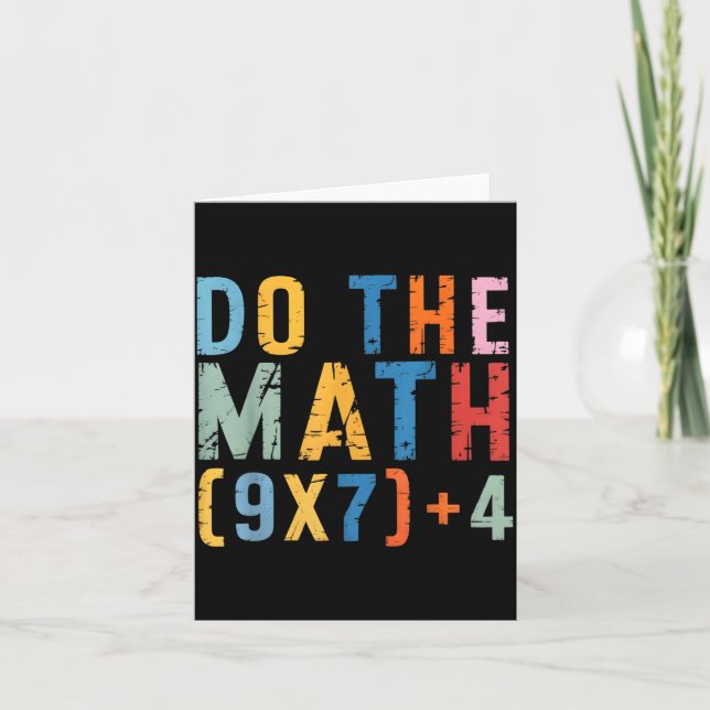 Carte Do The Math 67 Meme Funny Six Seven Men Women Teac (Devant)