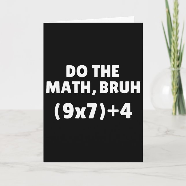 Carte Do The Math Meme 67  (Devant)