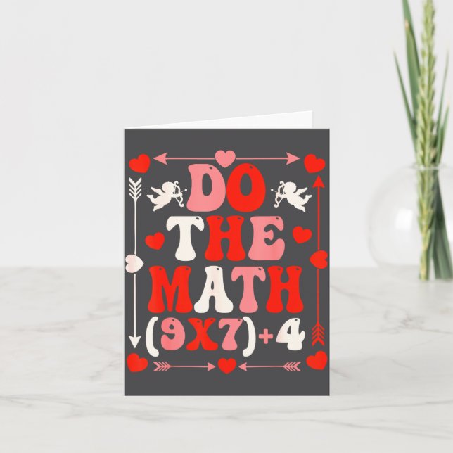 Carte Do The Math Teacher 67 Meme Six Seven Valentine's  (Devant)