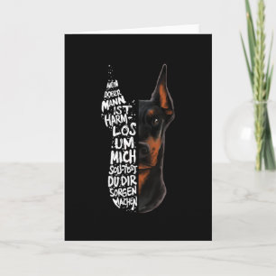 Carte Doberman Chien Dit Un Cadeau Sans Dommage