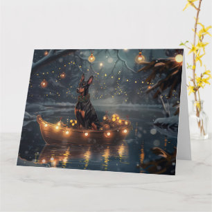 Carte Doberman Christmas Festive Voyage