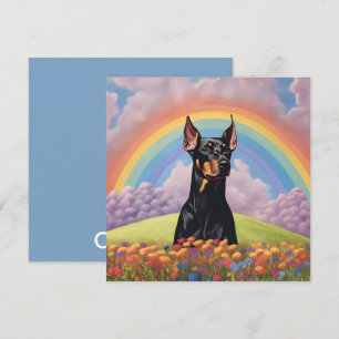 Carte Doberman Pinscher Dog Rainbow Bridge Nom personnal