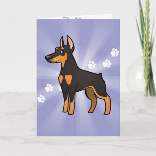 Carte Doberman Pinscher (oreilles pointues)
