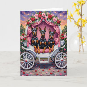 Carte Doberman Saint-Valentin 