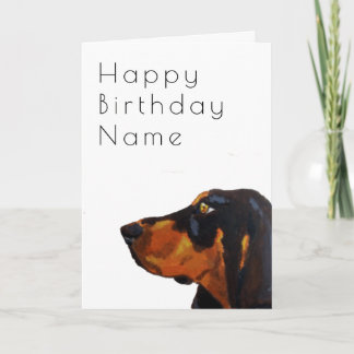 Carte Dobermann Dog Deco Anniversaire