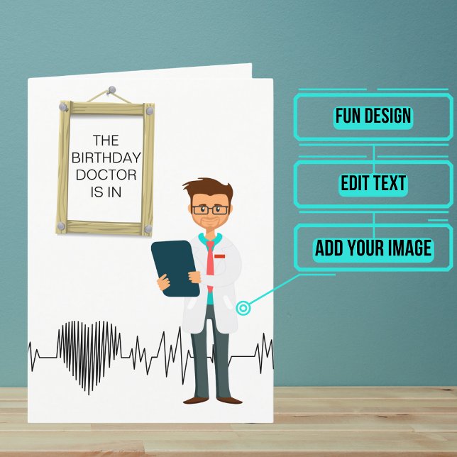 Carte Docteur À L'Anniversaire (This funny birthday card is for the physician / doctor friend or family member in your life.)