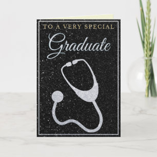 Carte Docteur Parties scintillant Argent Spéciale