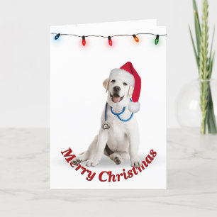 Carte Docteur Retrior du Labrador Christmas