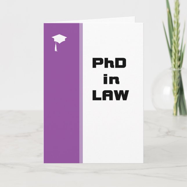 Carte Doctorat en droit Félicitations Card (Devant)