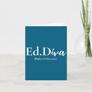Carte Doctorat en éducation edd diva de femme doctorat
