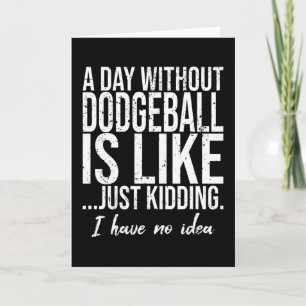 Carte Dodgeball drôle idée cadeau sportif