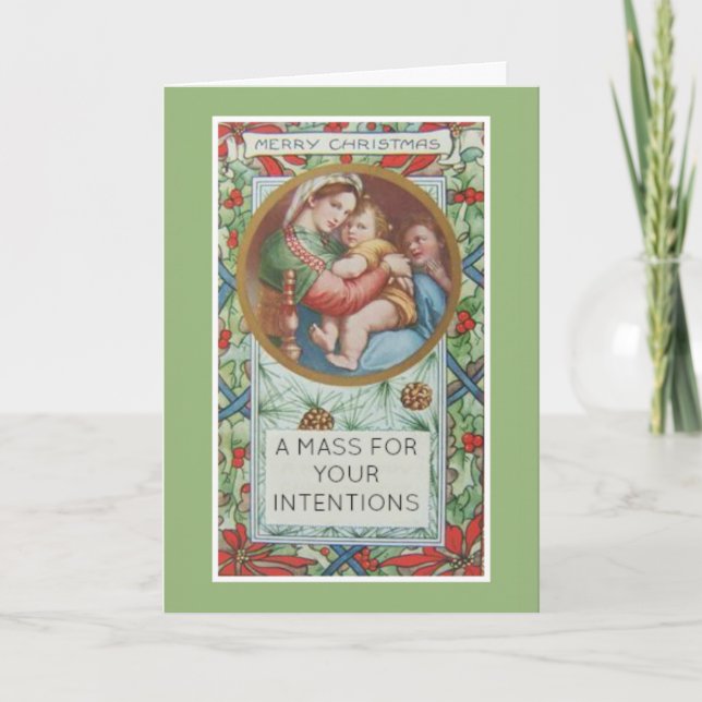 Carte d'offre de masse catholique de Noël (Devant)