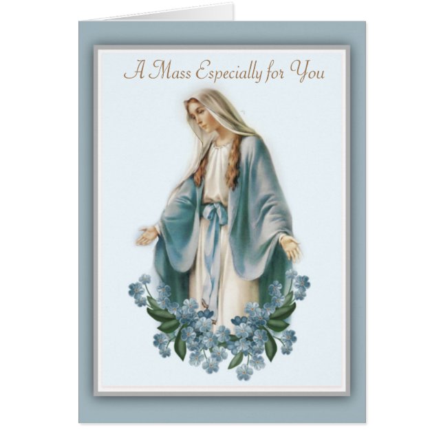 Carte d'offre de Messe de Mère personnalisée (Devant)