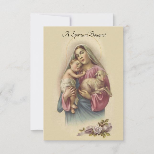 Carte d'offre de prière de bouquet spirituel (Devant)