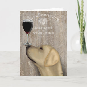 Carte Dog Au Vin Yellow Labrador