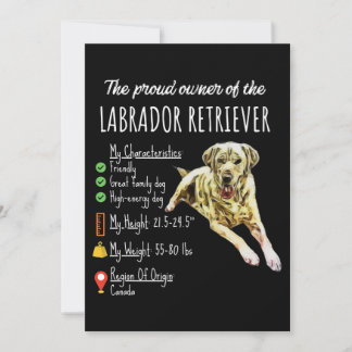 Carte Dog Lover | the Proud Owner Of Labrador Retriever