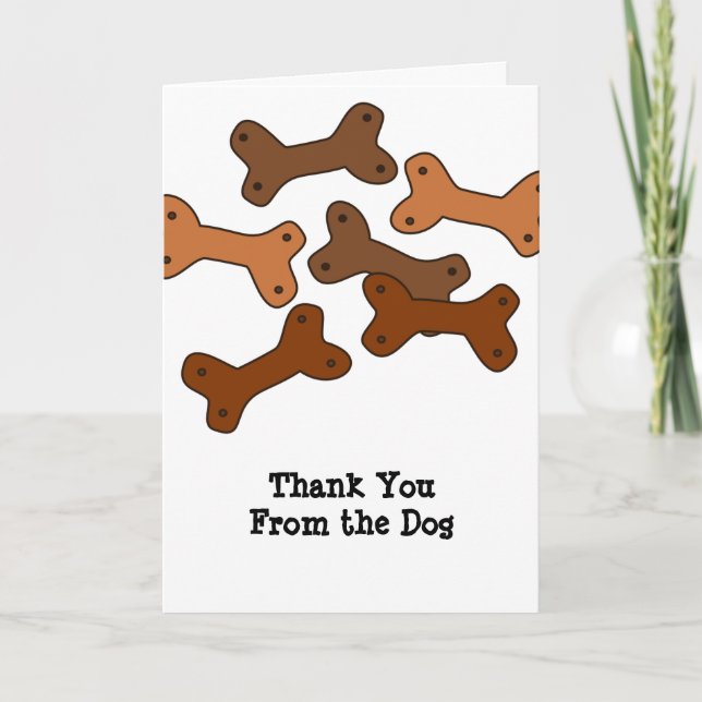 Carte Dog or Puppy Thank You with Custom Photo / Text (Devant)