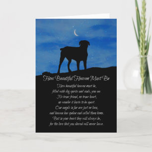 Carte Dog Sympathy Dogs in Heaven Poem
