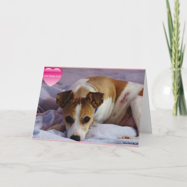 carte doggie coeur à coeur valentine (Devant)