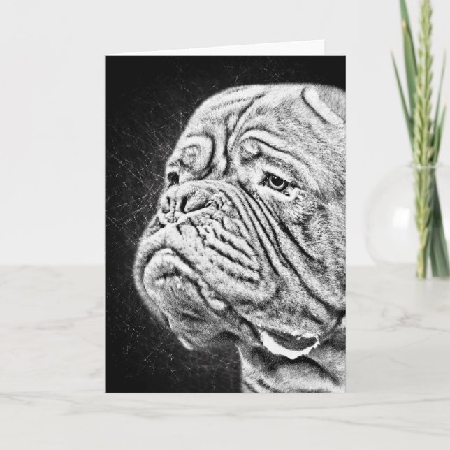 Carte Dogue De Bordeaux - mastiff français (Devant)