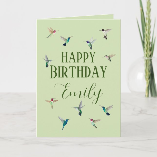 Carte d'oiseau d'anniversaire sur mesure (Devant)