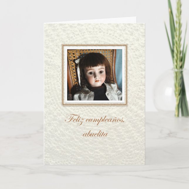 Carte Doll Frances abuelita/grand-mère Anniversaire (Devant)