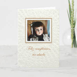 Carte Doll Frances tia abuela/grande tante Anniversaire
