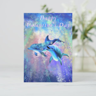 Carte Dolphin Valentine de couple
