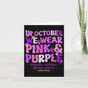 Carte Domestic Violence And Breast Cancer Awareness Mont
