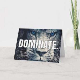 Carte Dominer - Motivation Lion