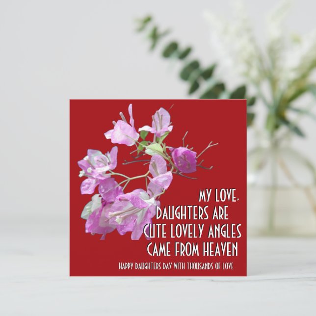 CARTE DON D'ART FLEURIER POUR LA JOURNÉE DE LA FILLE (Debout devant)