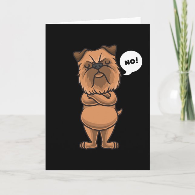 Carte Don de chien bruxellois Griffon (Devant)