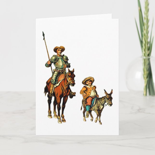 Carte Don don Quichotte et Sancho Panza (Devant)