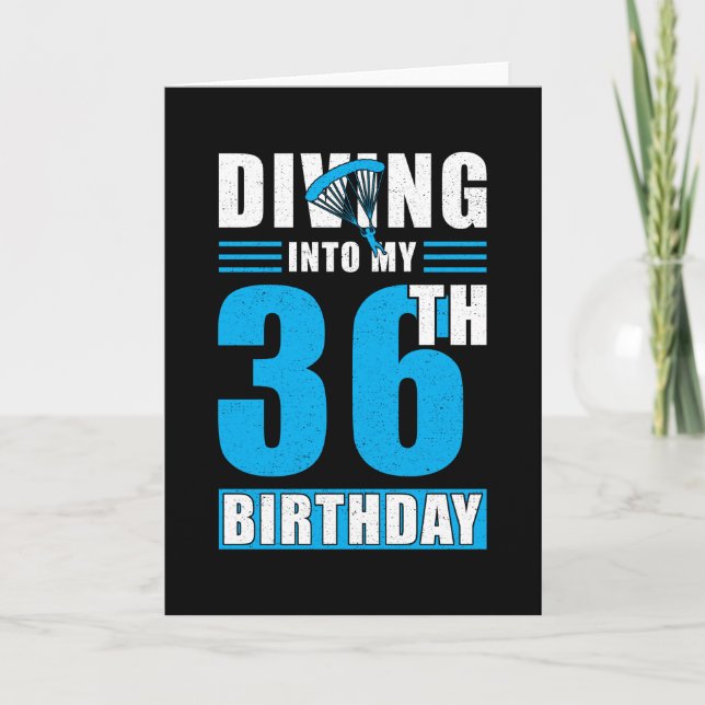 Carte Don Skydiver 36e anniversaire (Devant)