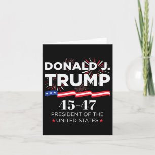 Carte Donald J. Trump 45 47 Jour de l'investiture du pré