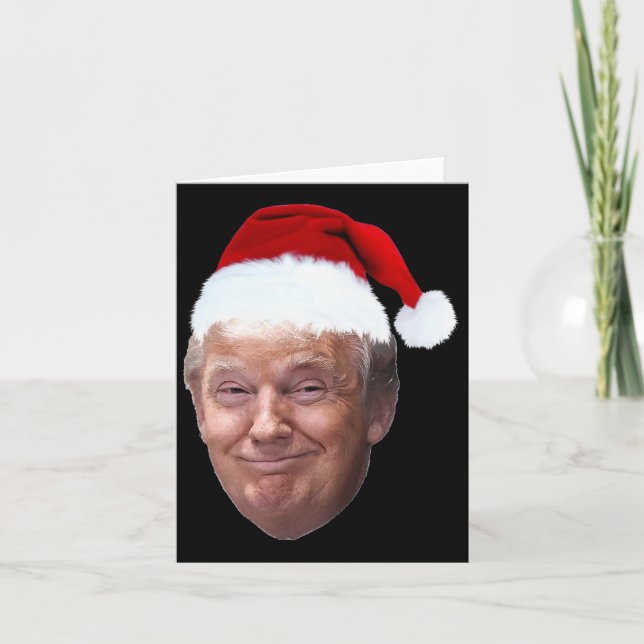 Carte Donald Trump Christmas Funny Santa Hat Don (Devant)