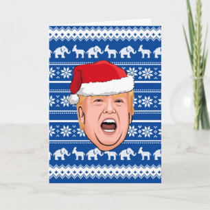 Carte Donald Trump en colère Noël