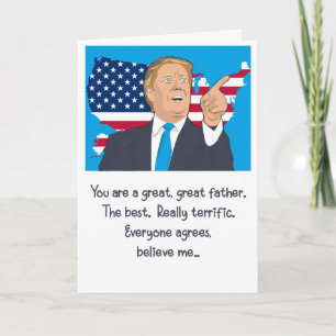 Carte Donald Trump Grande Fête des pères me croit