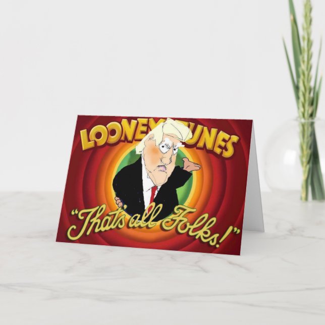 Carte Donald Trump, Humour de dessin animé anti-Trump (Devant)
