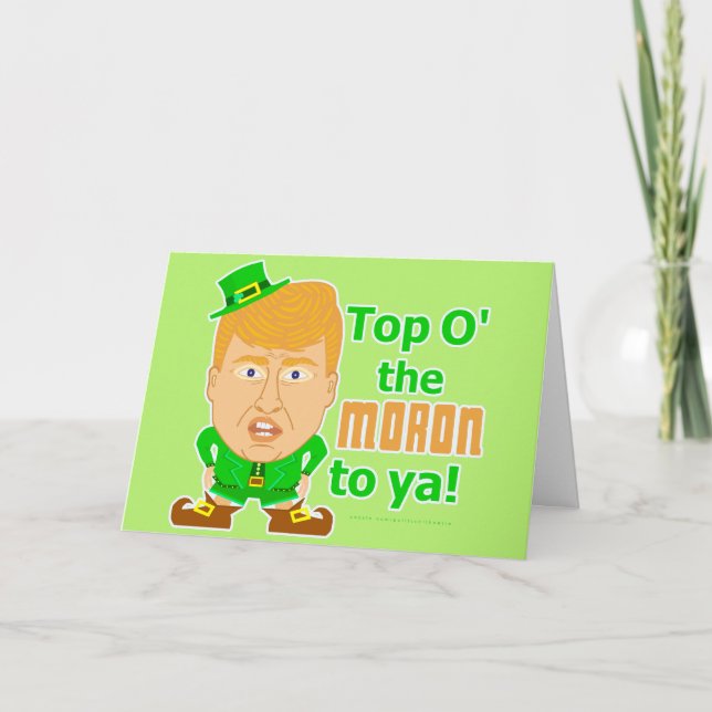 Carte Donald Trump Jour de la Saint Patrick Leprechaun (Devant)
