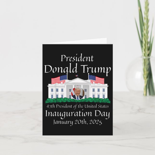 Carte Donald Trump Jour de l'investiture 2025 47e présid (Devant)