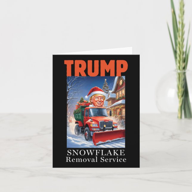 Carte Donald Trump Noël Funny Snowflake Suppression (Devant)
