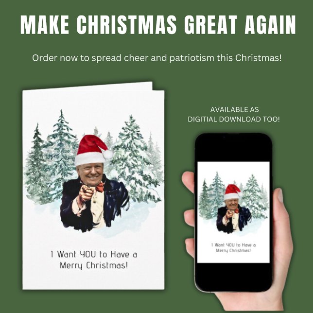 Carte Donald Trump Noël patriotique (Créateur téléchargé)