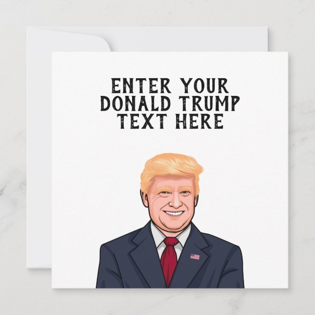 CARTE DONALD TRUMP PERSONNALISÉ (Devant)