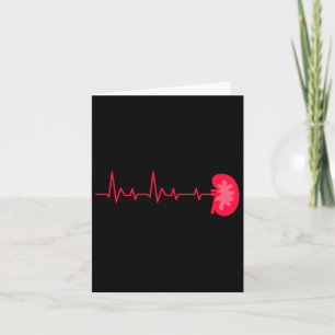 Carte Donateur de rein - Ekg Heartbeat Kidney Disease Aw