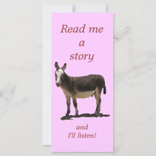 Carte Donkey a Funny Tail Cute Signet pour enfants