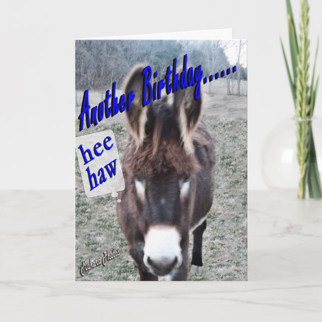 Carte Donkey Birthday-personnaliser it (Devant)