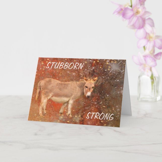 Carte Donkey Encouragement Cancer Support Card (Orchidée)