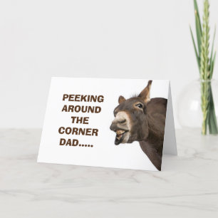 CARTE DONKEY RETOURNE AUTOUR DE L'HUMOUR FÊTE DES PÈRES-